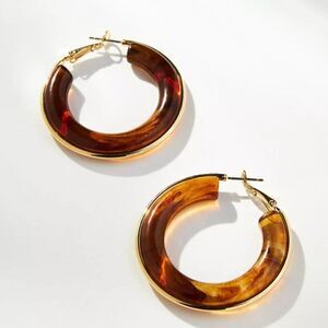 Brown crystal hoop S713